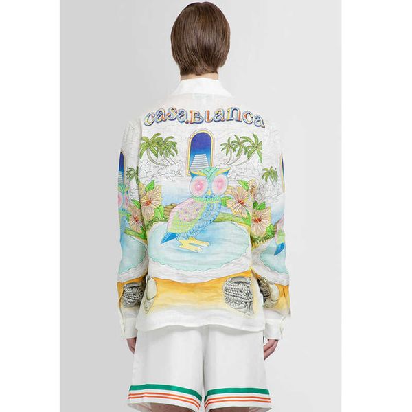23ss casablanca buddha owl designer shirt loose men and women fashion long sleeve shirts casablanc polos, White;black
23ss casablanca buddha owl designer shirt loose men and women fashion long sleeve shirts casablanc polos, White;black