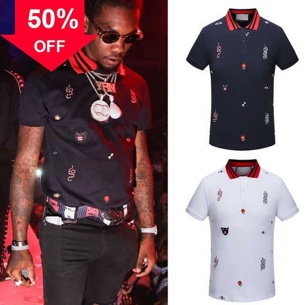 men's polos plus 3xl size multi embroidery polo shirts man fashion design ribbed sleeves split hem stretch male s to 2xl size, White;black
men's polos plus 3xl size multi embroidery polo shirts man fashion design ribbed sleeves split hem stretch male s to 2xl size, White;black