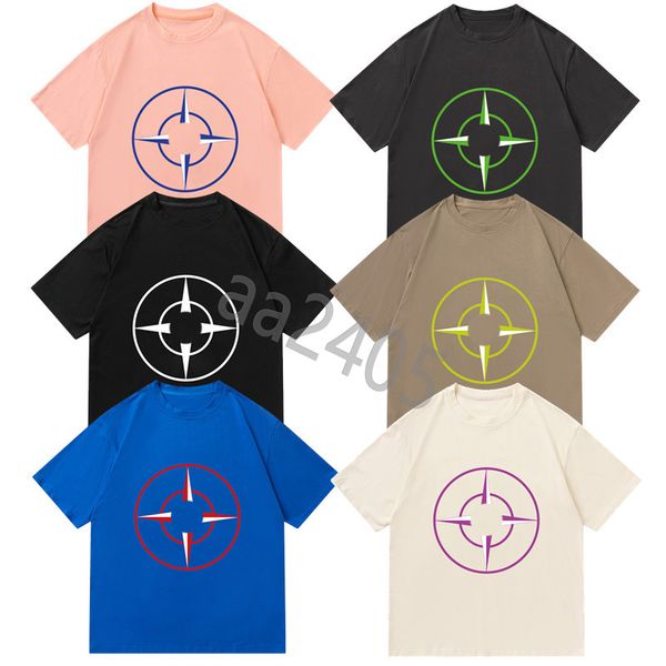 2023 new men's t shirt summer stone short sleeve series compass logo printed trendy island reflective short sleeve, White;black
2023 new men's t shirt summer stone short sleeve series compass logo printed trendy island reflective short sleeve, White;black