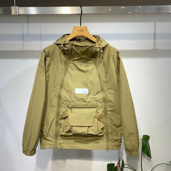 men's jackets fashion spring and autumn double zipper jacket men black coat hooded half zipper casual jacket outdoor jacket 230417, Black;brown 
men's jackets fashion spring and autumn double zipper jacket men black coat hooded half zipper casual jacket outdoor jacket 230417, Black;brown