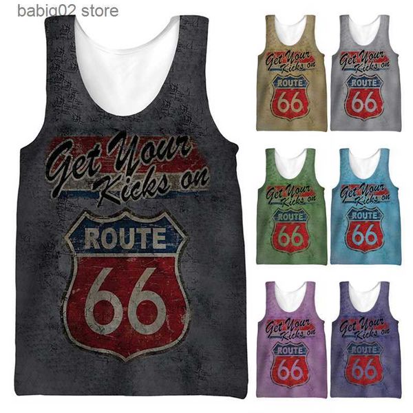 men' tank 2023 new route 66 letter 3d printed tank men' fitness muscle vest summer fashion casual streetwear oversized t23041, White;black
men' tank 2023 new route 66 letter 3d printed tank men' fitness muscle vest summer fashion casual streetwear oversized t23041, White;black