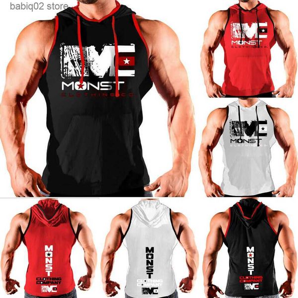 men' tank 3 colors fashion men hoodie vest muscle stringer bodybuilding gym tank hooded tee t230417, White;black
men' tank 3 colors fashion men hoodie vest muscle stringer bodybuilding gym tank hooded tee t230417, White;black