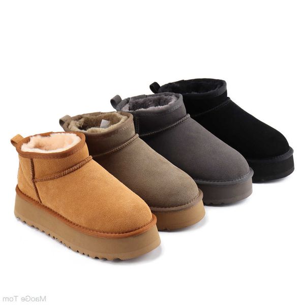 women winter ultra mini boot designer australian platform boots for men real leather warm ankle fur booties luxurious s44, Black
women winter ultra mini boot designer australian platform boots for men real leather warm ankle fur booties luxurious s44, Black