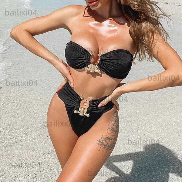 women's swimwear solid black bikini 2023 new women off shoulder high cut push up padded rhinestone swimwear brazilian bathing suit swim, White;black
women's swimwear solid black bikini 2023 new women off shoulder high cut push up padded rhinestone swimwear brazilian bathing suit swim, White;black