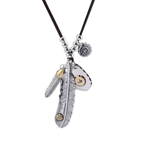 s925 sterling silver necklace personalized fashion creative feather eagle pendant retro net red couple simple style jewelry lover gift
s925 sterling silver necklace personalized fashion creative feather eagle pendant retro net red couple simple style jewelry lover gift