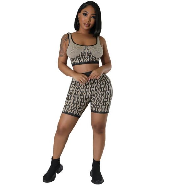 summer tracksuits sleeveless t-shirt set women sports elastic knitted printed tank + shorts lady fitness competition training vest set sweat, Gray
summer tracksuits sleeveless t-shirt set women sports elastic knitted printed tank + shorts lady fitness competition training vest set sweat, Gray