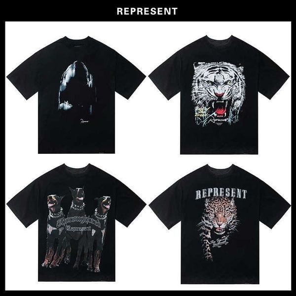 2023 fashion men's and women's t shirts uk high street brand representative doberman tiger head shark print vtg washed old loose s, White
2023 fashion men's and women's t shirts uk high street brand representative doberman tiger head shark print vtg washed old loose s, White