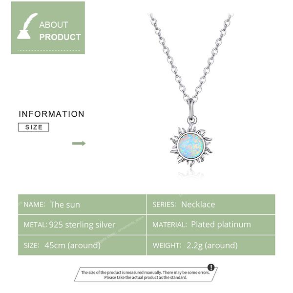 925 sterling silver white opal sun pendant necklace apollo chain necklaces for women birthday gift jewelry 17.71'' fine jewelrynec
925 sterling silver white opal sun pendant necklace apollo chain necklaces for women birthday gift jewelry 17.71'' fine jewelrynec