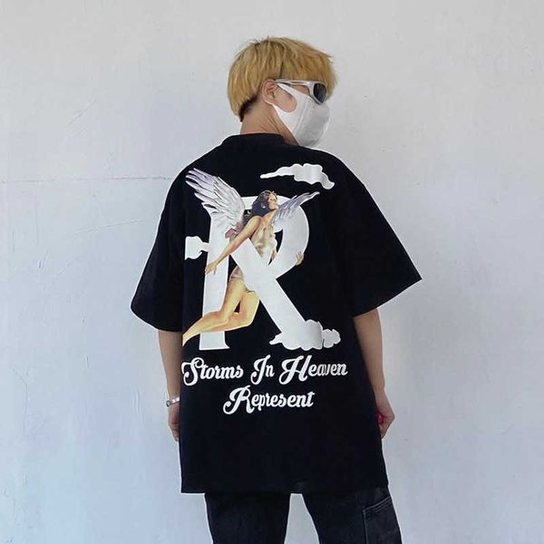 2023 fashion men's and women's t shirts uk high street brand representative angel cloud r-line american loose short sleeve casual, White
2023 fashion men's and women's t shirts uk high street brand representative angel cloud r-line american loose short sleeve casual, White
