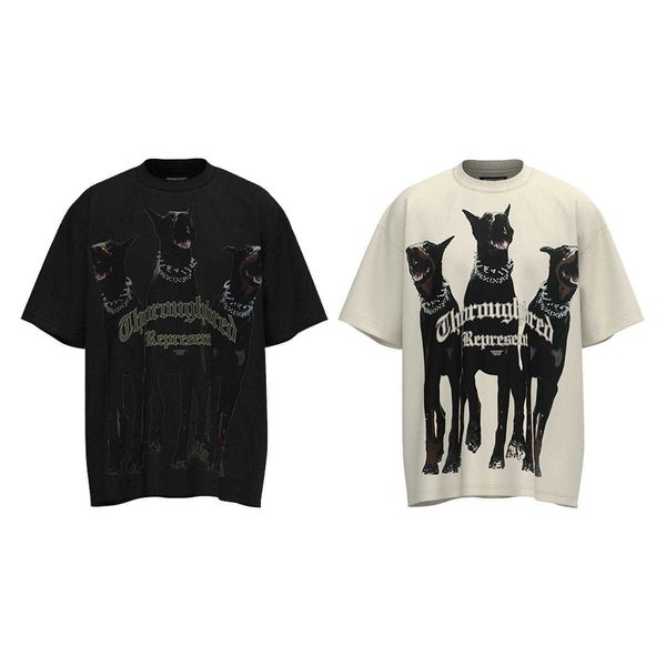 2023 fashion men's and women's t shirts uk high street brand representative doberman print wash vintage american loose short sleev, White
2023 fashion men's and women's t shirts uk high street brand representative doberman print wash vintage american loose short sleev, White