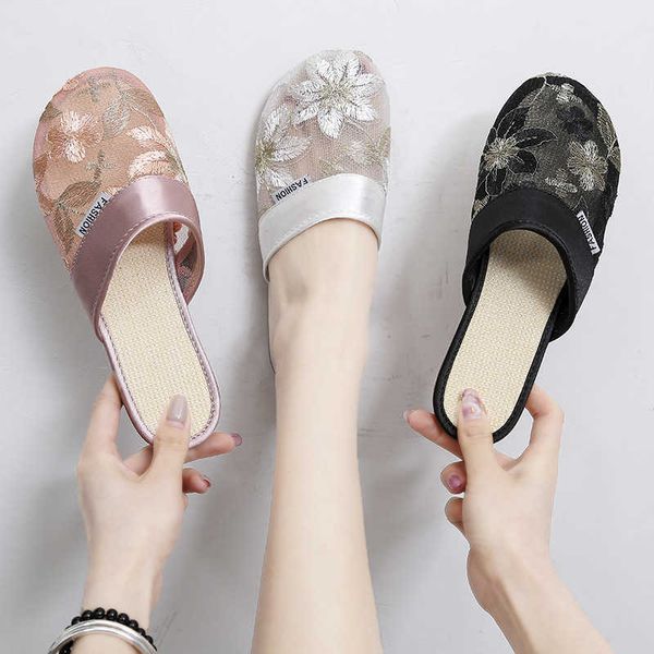 slippers women summer slippers baotou chinese embroidery flowers sandals ladies casual flip flops national indoor outdoor shoes j230417, Black
slippers women summer slippers baotou chinese embroidery flowers sandals ladies casual flip flops national indoor outdoor shoes j230417, Black