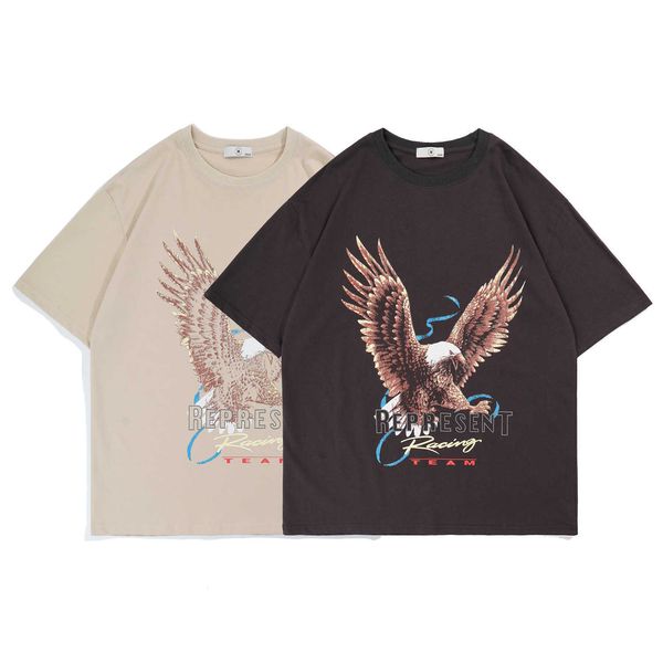 2023 fashion men's and women's t shirts uk high street brand representative life niche trendy american summer eagle loose fitting, White
2023 fashion men's and women's t shirts uk high street brand representative life niche trendy american summer eagle loose fitting, White