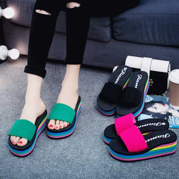 slippers gaoke women sandals slippers new summer fashion rainbow slides sandals home shoes wedge heels beach sandals 8 style j230417, Black
slippers gaoke women sandals slippers new summer fashion rainbow slides sandals home shoes wedge heels beach sandals 8 style j230417, Black