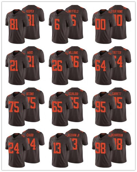football jersey 98 richardson 65 ogunjobi 6 mayfield 13 beckham jr 54 tretter 75 bitonio 24 chubb cleveland''browns''men, Black;red
football jersey 98 richardson 65 ogunjobi 6 mayfield 13 beckham jr 54 tretter 75 bitonio 24 chubb cleveland''browns''men, Black;red