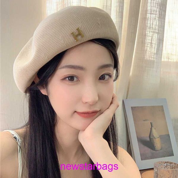 original edition designer herms hat for sale female metal letters summer thin breathable beret versatile temperament fashion hollowed out ar, Blue;gray
original edition designer herms hat for sale female metal letters summer thin breathable beret versatile temperament fashion hollowed out ar, Blue;gray