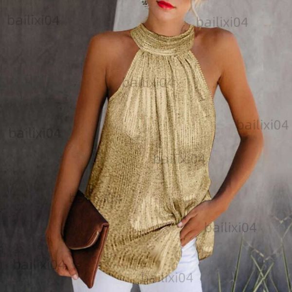 women's tanks camis plus size s-5xl women summer t-shirt sleeveless halter bright color blusa casual loose t shirt tee t230417, White
women's tanks camis plus size s-5xl women summer t-shirt sleeveless halter bright color blusa casual loose t shirt tee t230417, White