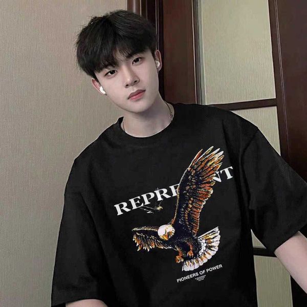 2023 fashion men's and women's t shirts uk high street brand representative vintage eagle letter print washable old short sleeve z, White
2023 fashion men's and women's t shirts uk high street brand representative vintage eagle letter print washable old short sleeve z, White