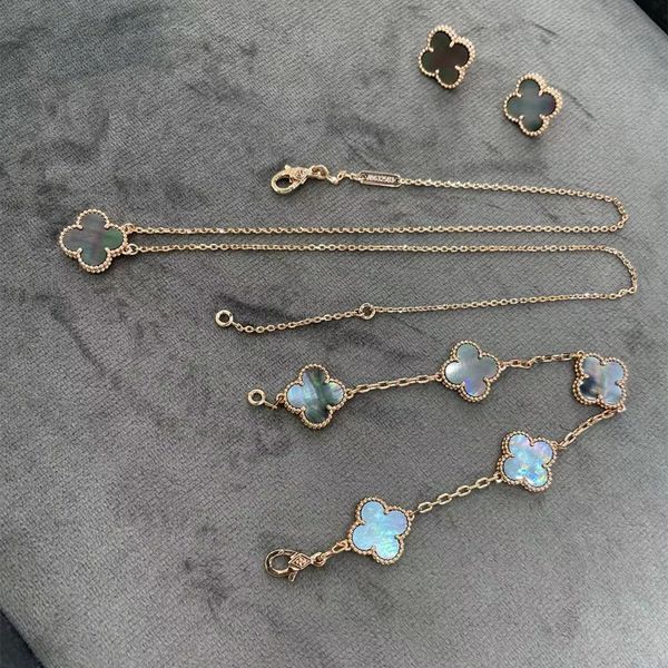 four leaf clover bracelet designer jewelry set pendant bracelet stud earring gold silver mother of pearl green flower necklace link chain wo, Black
four leaf clover bracelet designer jewelry set pendant bracelet stud earring gold silver mother of pearl green flower necklace link chain wo, Black