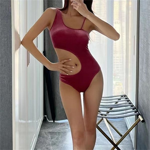 designer bikini hollow back bikini slim fit small chest gathering triangle one piece swimwear, White;black
designer bikini hollow back bikini slim fit small chest gathering triangle one piece swimwear, White;black