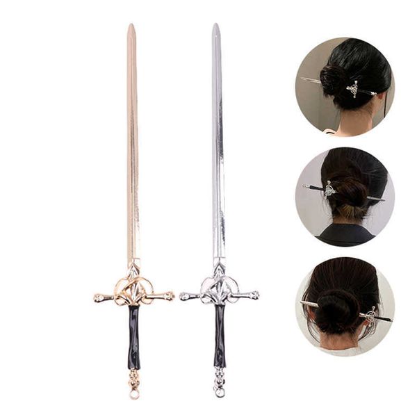 hairpins 1pc punk metal sword hairpin chinese simple hair sticks diy hairstyle design tools for woemn girls w0417, Golden;silver
hairpins 1pc punk metal sword hairpin chinese simple hair sticks diy hairstyle design tools for woemn girls w0417, Golden;silver