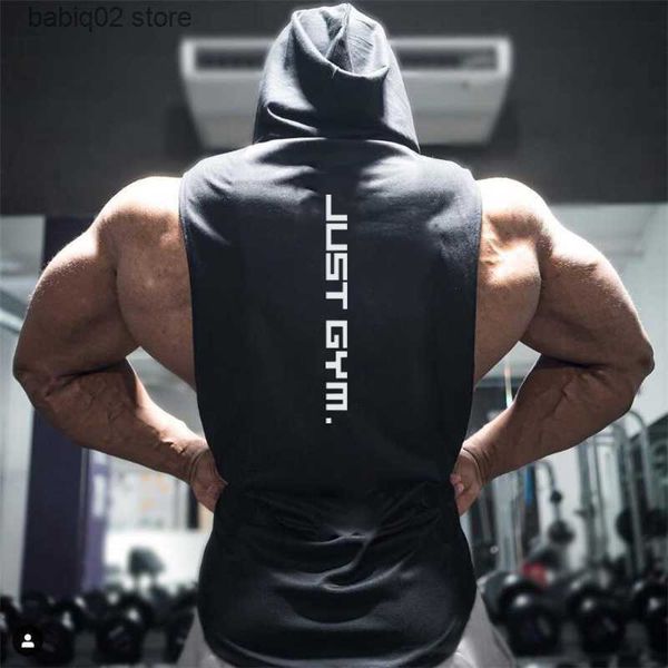 men' tank muscleguys gym hooded tank men brand clothing cotton bodybuilding hoodie vest workout singlets fitness sleeveless shirt t23, White;black
men' tank muscleguys gym hooded tank men brand clothing cotton bodybuilding hoodie vest workout singlets fitness sleeveless shirt t23, White;black