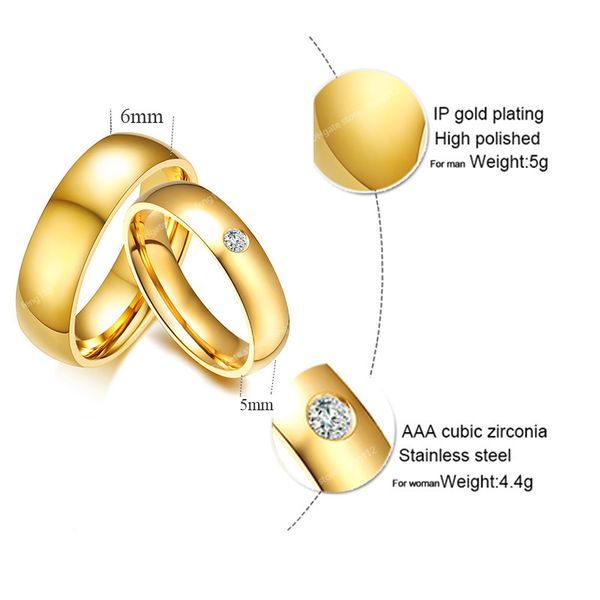 classic wedding rings for women men gold color stainless steel couple band anniversary personalized name lovers gift customized jewelrycusto, Silver
classic wedding rings for women men gold color stainless steel couple band anniversary personalized name lovers gift customized jewelrycusto, Silver