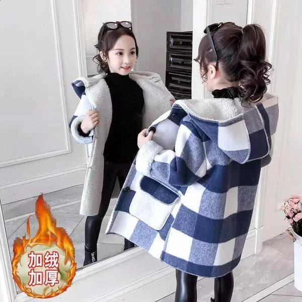 Winter Cashmere Warm Hooded Fashion Wool Long Coat Children S Clothing Youth Girls Jacket Y 24ec, White
Winter Cashmere Warm Hooded Fashion Wool Long Coat Children S Clothing Youth Girls Jacket Y 24ec, White