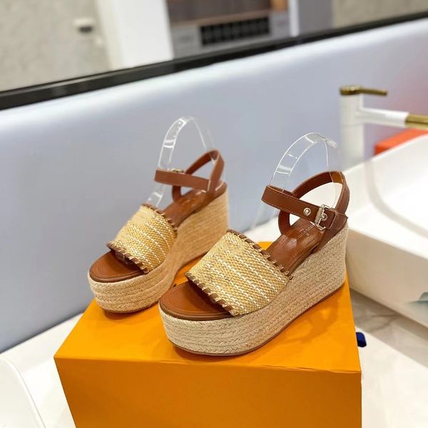 2023 designer sandals rattan woven leather women's shoes 10cm high heels thick sole adjustable buckle casual fisherman shoes 35-41 with, Black
2023 designer sandals rattan woven leather women's shoes 10cm high heels thick sole adjustable buckle casual fisherman shoes 35-41 with, Black