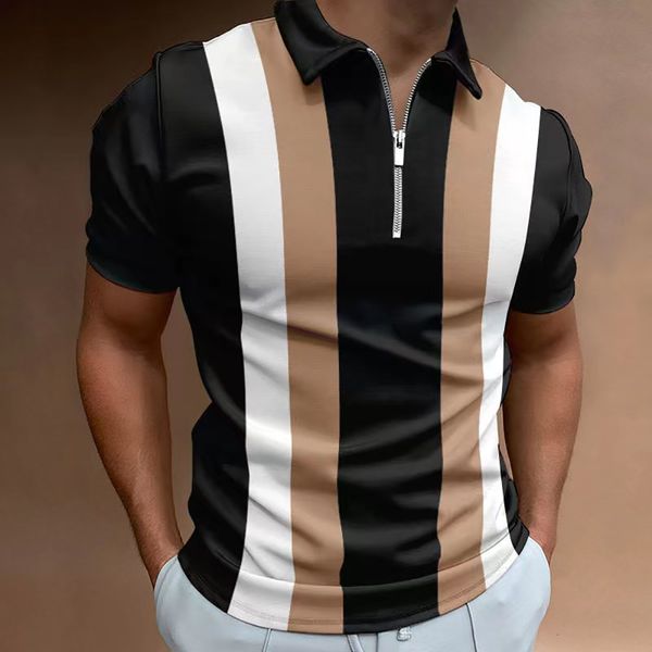 men's polos men's summer casual polo shirt turn down collar zipper stripe print t-shirt solid color gulf clothing business tees 2, White;black
men's polos men's summer casual polo shirt turn down collar zipper stripe print t-shirt solid color gulf clothing business tees 2, White;black