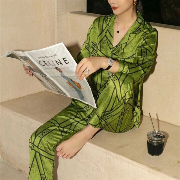 women's sleep lounge spring new pajamas women's printed long-sleeved ice silk suit cardigan can be worn outside women's house
women's sleep lounge spring new pajamas women's printed long-sleeved ice silk suit cardigan can be worn outside women's house