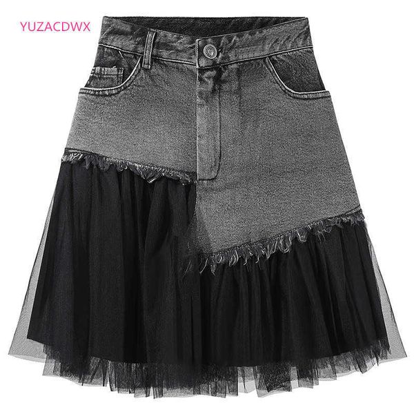 skirts women denim mesh patchwork lace skirt high waist a line asymmetric frill tulle gothic chic skirts faldas mujer 2022 korean j230417, Black
skirts women denim mesh patchwork lace skirt high waist a line asymmetric frill tulle gothic chic skirts faldas mujer 2022 korean j230417, Black