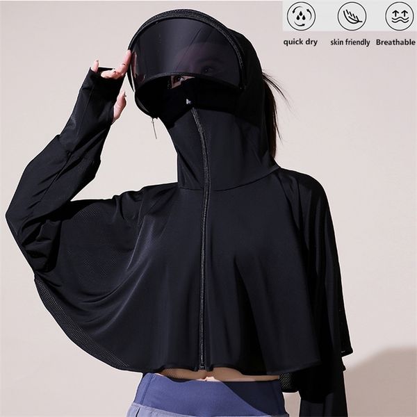 women's jackets ice silk sun protection quick dry jacket skin windbreaker hooded shade summer outdoor mask uv protection multifunction, Black;brown
women's jackets ice silk sun protection quick dry jacket skin windbreaker hooded shade summer outdoor mask uv protection multifunction, Black;brown
