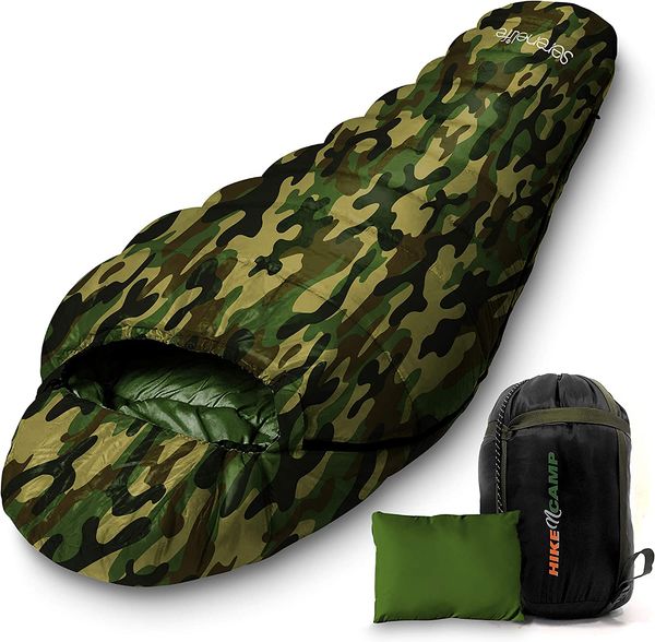 backpacking sleeping bag camping gear - mummy sleeping bag for adults/teens w/ pillow, bag - outdoor lightweight weather proof sleeping bag 
backpacking sleeping bag camping gear - mummy sleeping bag for adults/teens w/ pillow, bag - outdoor lightweight weather proof sleeping bag