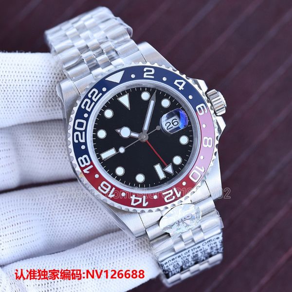 gmt pepsi watches for men automatic movement watch root beer black dial blue and red bezel oyster bracelet jubilee band designer wristwatche, Slivery;golden
gmt pepsi watches for men automatic movement watch root beer black dial blue and red bezel oyster bracelet jubilee band designer wristwatche, Slivery;golden