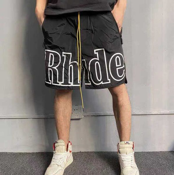 men's shorts rhude summer designer beach pants new york limited reflective letter print drawstring mesh casual high street 5-inch loose, White;black
men's shorts rhude summer designer beach pants new york limited reflective letter print drawstring mesh casual high street 5-inch loose, White;black