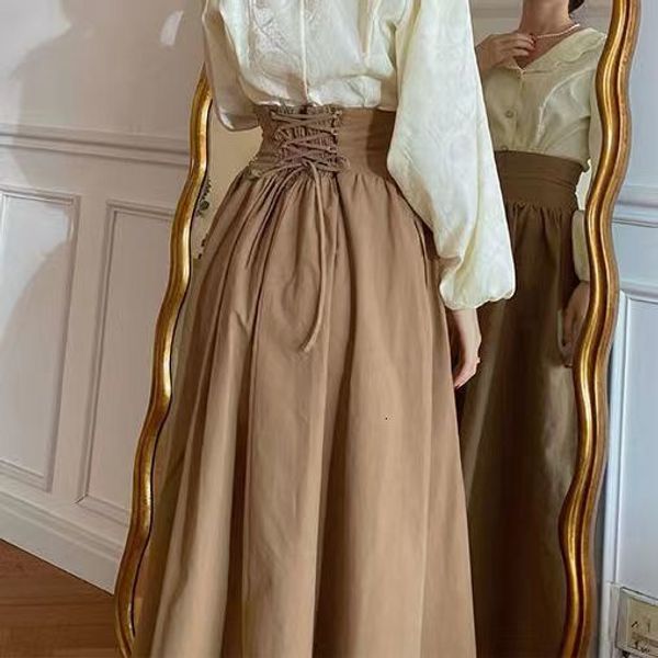 skirts dark academia brown vintage maxi skirt women harajuku pocket lace up long summer fall clothes korean fashion 230417, Black
skirts dark academia brown vintage maxi skirt women harajuku pocket lace up long summer fall clothes korean fashion 230417, Black