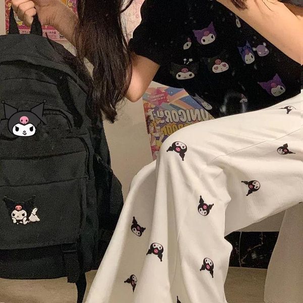 capris japanese cute kuromi wide leg pants women 2022 spring summer new loose casual pants women's fashion trousers y2k, Black;white
capris japanese cute kuromi wide leg pants women 2022 spring summer new loose casual pants women's fashion trousers y2k, Black;white