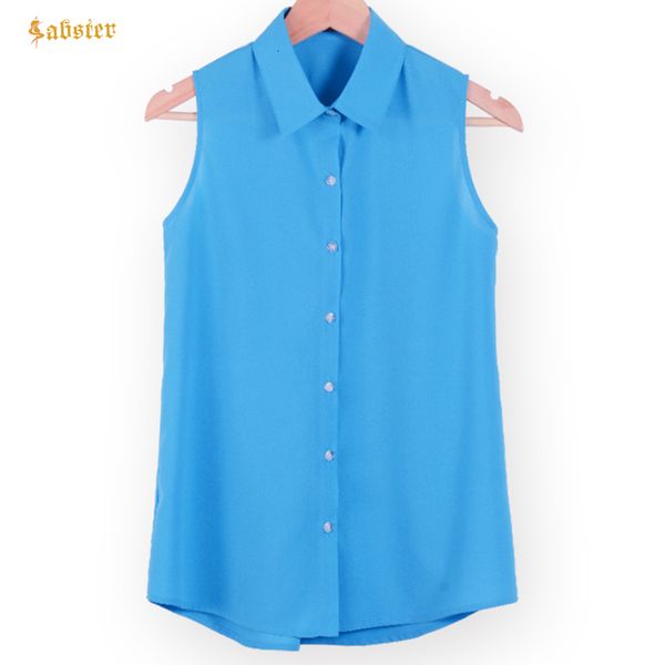 women's blouses shirts women turndown chiffon blouse summer shirt blusas femeninas solid vest loose sleeveless thin and light chiffon, White
women's blouses shirts women turndown chiffon blouse summer shirt blusas femeninas solid vest loose sleeveless thin and light chiffon, White