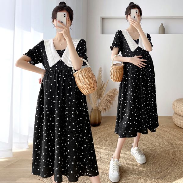 maternity dresses 707# polka dot printed chiffon maternity long dress elegant a line slim party dress clothes for pregnant women summer preg, White
maternity dresses 707# polka dot printed chiffon maternity long dress elegant a line slim party dress clothes for pregnant women summer preg, White