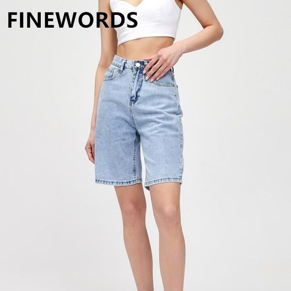 shorts finewords summer high waist bermuda denim shorts women casual korean chic straight shorts vintage streetwear loose middle shorts, White;black
shorts finewords summer high waist bermuda denim shorts women casual korean chic straight shorts vintage streetwear loose middle shorts, White;black