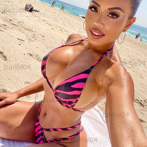 women's swimwear k women halter sleeveless patchwork triangle print swimsuit for female back strap two piece bikini sets 2023 new t2304, White;black
women's swimwear k women halter sleeveless patchwork triangle print swimsuit for female back strap two piece bikini sets 2023 new t2304, White;black