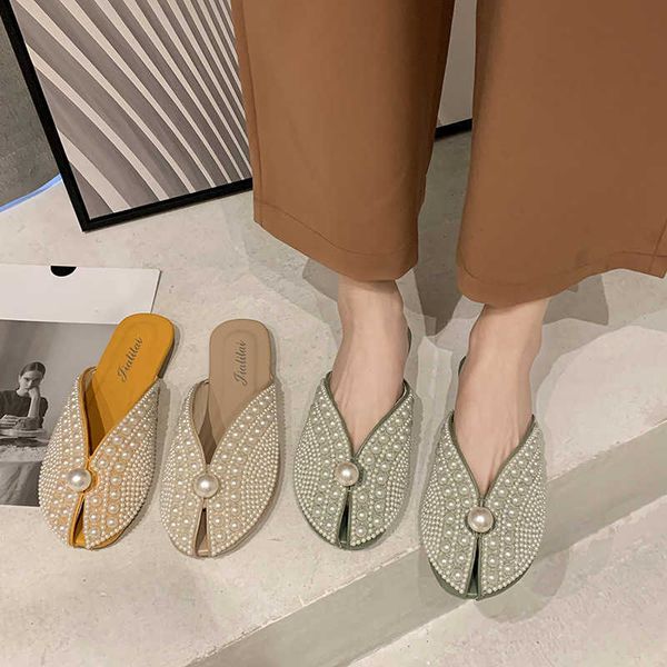 slippers designer shoes women luxury 2022 summer slippers round head shoes outdoor flat bottom pearl mules slides half drag home shoes j2304, Black
slippers designer shoes women luxury 2022 summer slippers round head shoes outdoor flat bottom pearl mules slides half drag home shoes j2304, Black