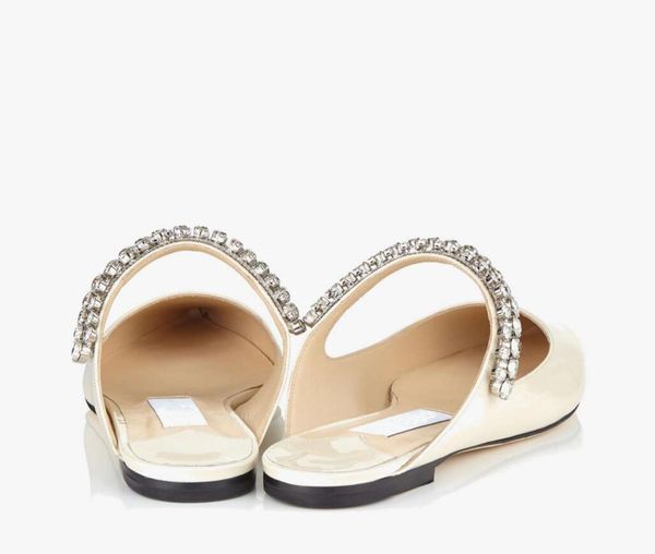 luxury bing flat women sandal slipper slide flats crystal strap pointed toe nude patent leathers brand mules shoes designer elegant women�, Black 
luxury bing flat women sandal slipper slide flats crystal strap pointed toe nude patent leathers brand mules shoes designer elegant women�, Black