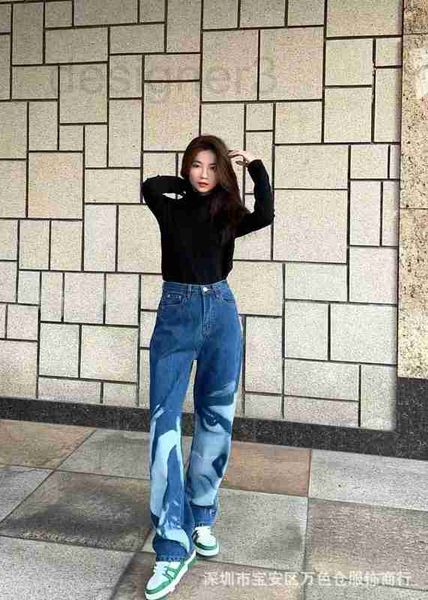 women's jeans designer 2023 spring new chic face printing leather brand versatile waist straight leg for women 0y6d, Blue
women's jeans designer 2023 spring new chic face printing leather brand versatile waist straight leg for women 0y6d, Blue
