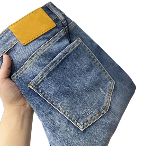 men's jeans spring summer thin denim slim fit european american high-end brand small straight pants jh6060-0, Blue
men's jeans spring summer thin denim slim fit european american high-end brand small straight pants jh6060-0, Blue