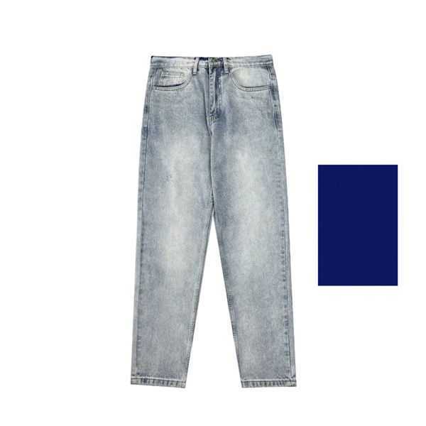 mens jeans brand designer europe and america high street lightweight straight perforated elastic versatile fashion slim fit mens and womens, Blue
mens jeans brand designer europe and america high street lightweight straight perforated elastic versatile fashion slim fit mens and womens, Blue