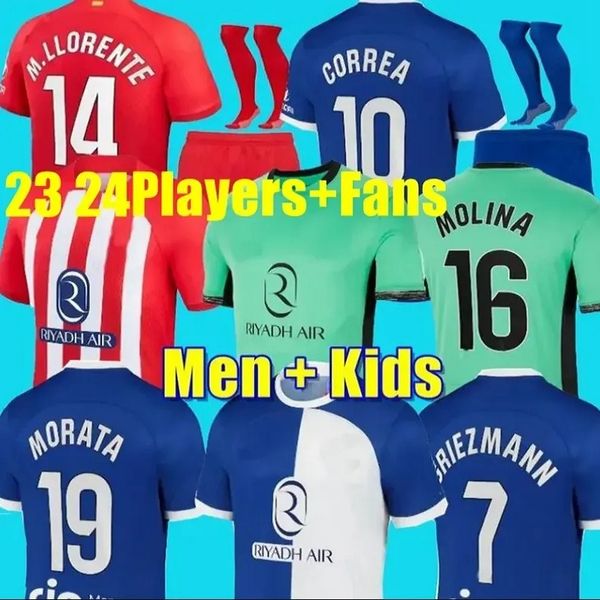 Atletico Madrids soccer jerseys GRIEZMANN 23 24 120th anniversary 2023 2024 M.LLORENTE KOKE SAUL Correa LEMAR football shirt men kids kit sets uniforms, 23 24 home adult player
Atletico Madrids soccer jerseys GRIEZMANN 23 24 120th anniversary 2023 2024 M.LLORENTE KOKE SAUL Correa LEMAR football shirt men kids kit sets uniforms, 23 24 home adult player