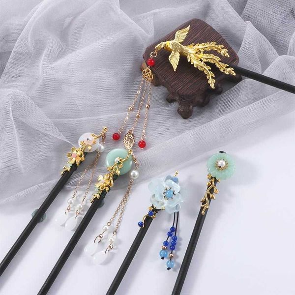 hairpins simple style small flower tassel wooden hairpin classic chinese style hair sticks ladies elegant hair clasp vintage hanfu w0417, Golden;silver
hairpins simple style small flower tassel wooden hairpin classic chinese style hair sticks ladies elegant hair clasp vintage hanfu w0417, Golden;silver
