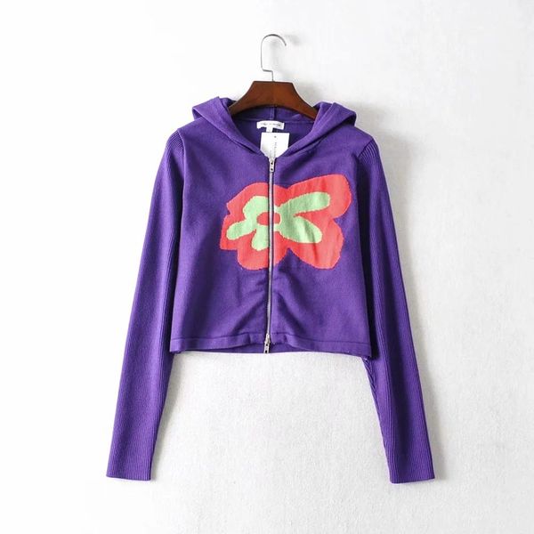 sweaters women's floral pcardigan vintage purple hoodie atchwork knitted sweater fashion femme clothes zipper cardigan woman streetwear, White;black
sweaters women's floral pcardigan vintage purple hoodie atchwork knitted sweater fashion femme clothes zipper cardigan woman streetwear, White;black