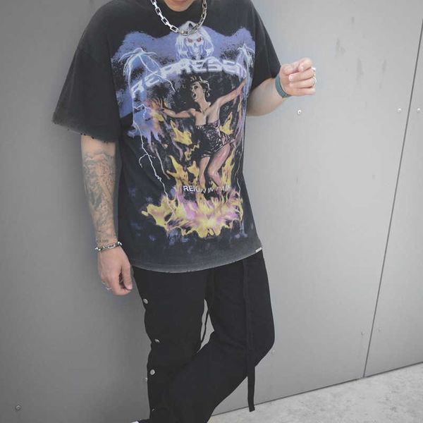 2023 fashion men's and women's t shirts uk high street brand representative version of spirit old washing water destroys short sle, White
2023 fashion men's and women's t shirts uk high street brand representative version of spirit old washing water destroys short sle, White